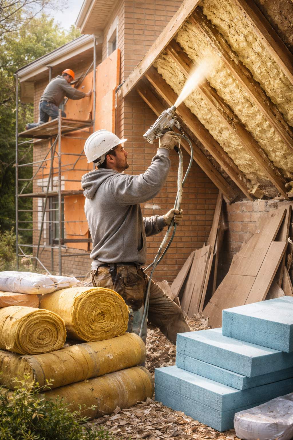 Утепление домов в Кизилюрте под ключ от 4337 руб/м2 | Профессионально — ТепломастерКзт