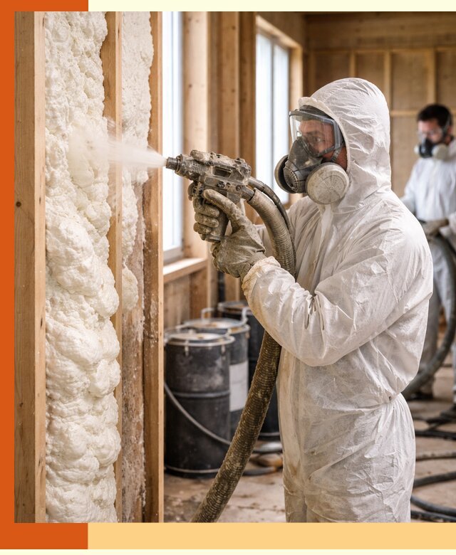 Утепление каркасного дома пенополиуретаном в Кизилюрте