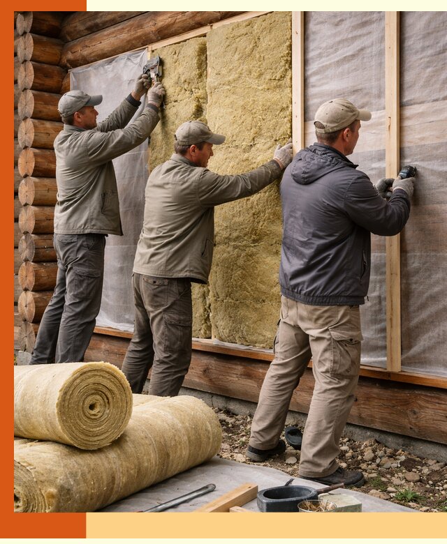 Утепление деревянного дома в Кизилюрте эффективными технологиями