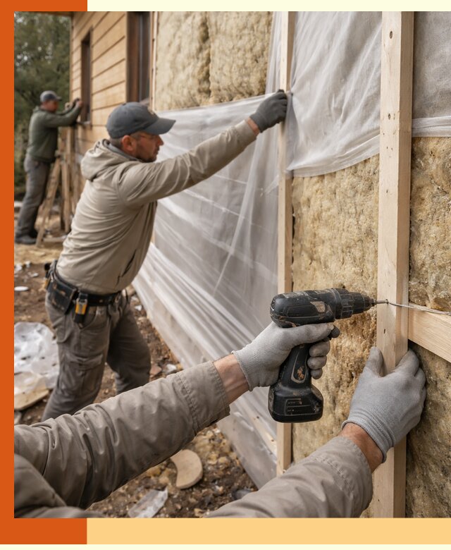 Утепление дома из бруса в Кизилюрте качественно и долговечно