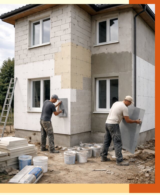 Утепление дома из газобетона в Кизилюрте от 4337 руб./м² — заказать у ТепломастерКзт