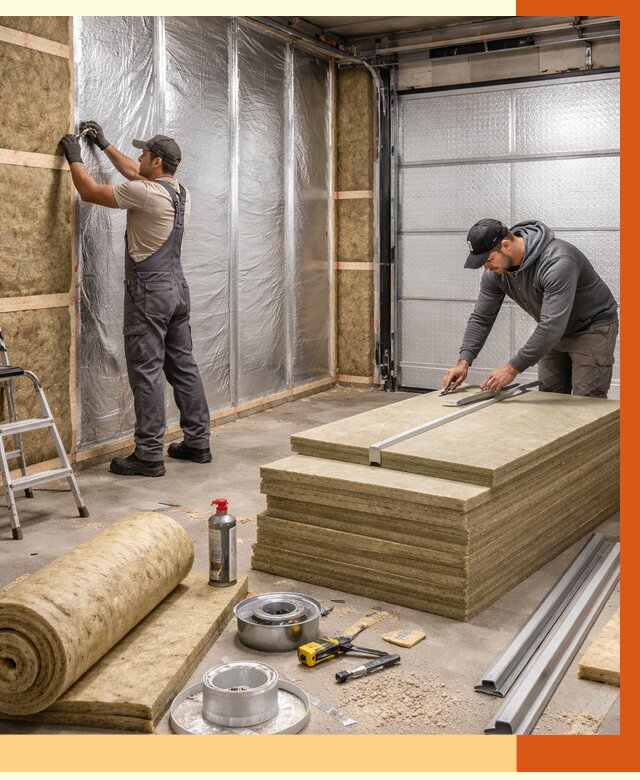 Утепление гаража в Кизилюрте от 4647 руб/м2 — комплексное утепление ворот и стен | ТепломастерКзт