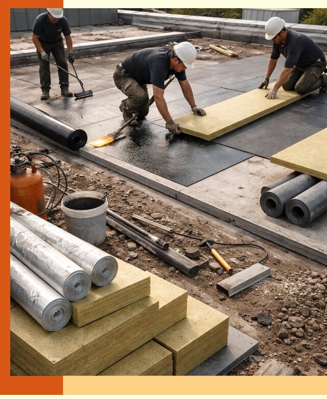 Утепление плоской крыши в Кизилюрте — надежная теплоизоляция и герметизация