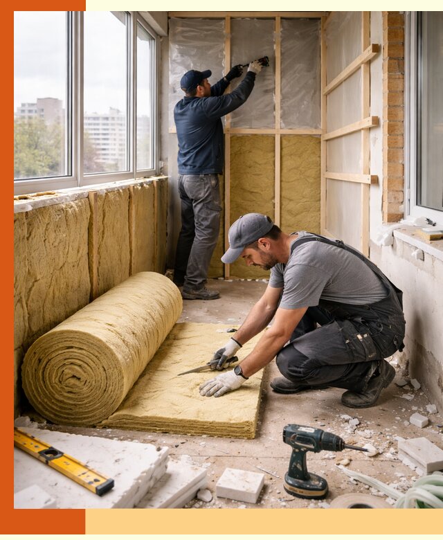 Утепление балкона под ключ в Кизилюрте качественно и быстро