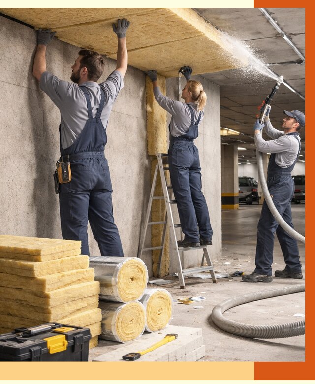 Утепление паркинга в Кизилюрте от 7022 руб./м2 — работы под ключ | ТепломастерКзт