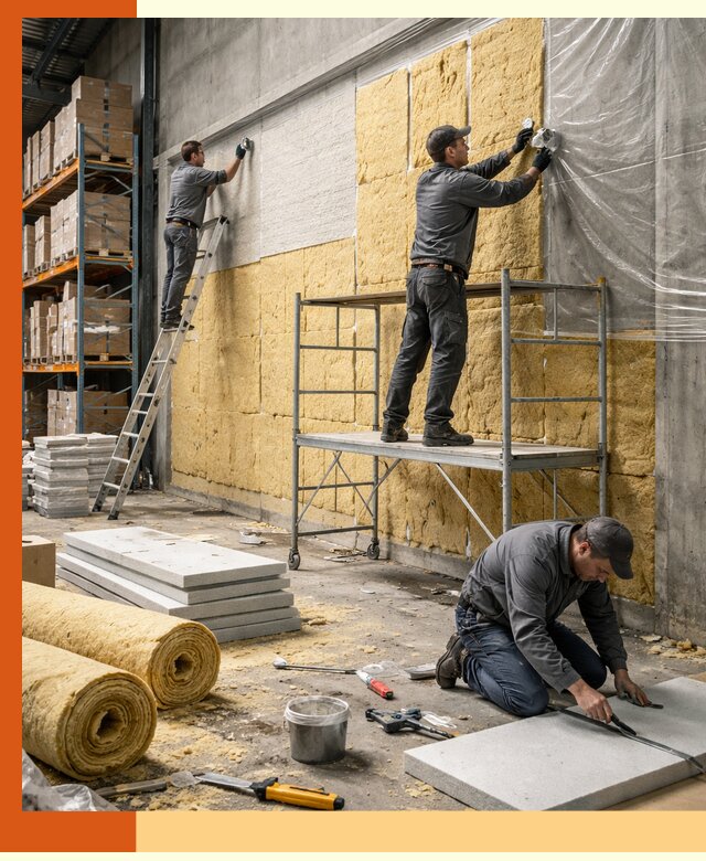 Утепление холодного склада под ключ в Кизилюрте