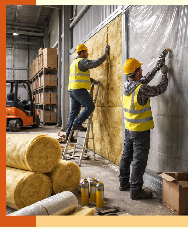 Утепление склада с техникой в Кизилюрте под ключ