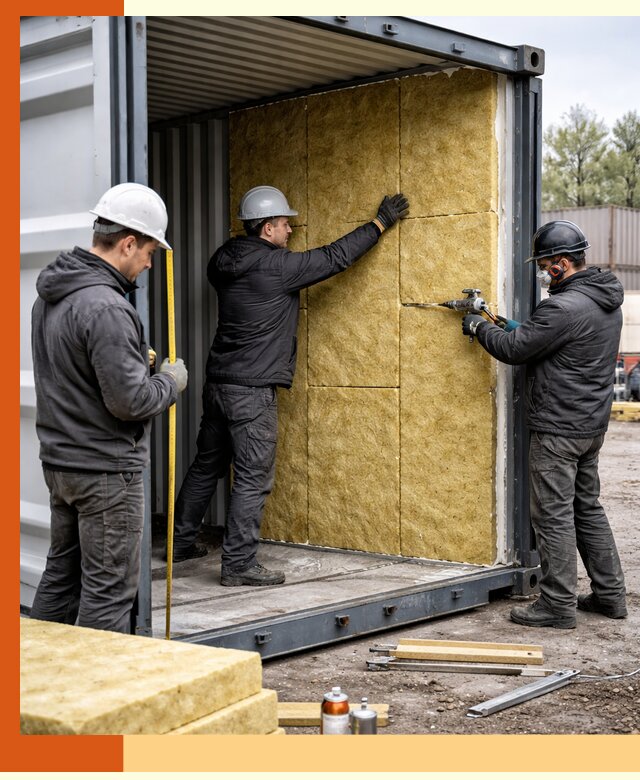 Утепление морского контейнера в Кизилюрте: надежная теплоизоляция и защита