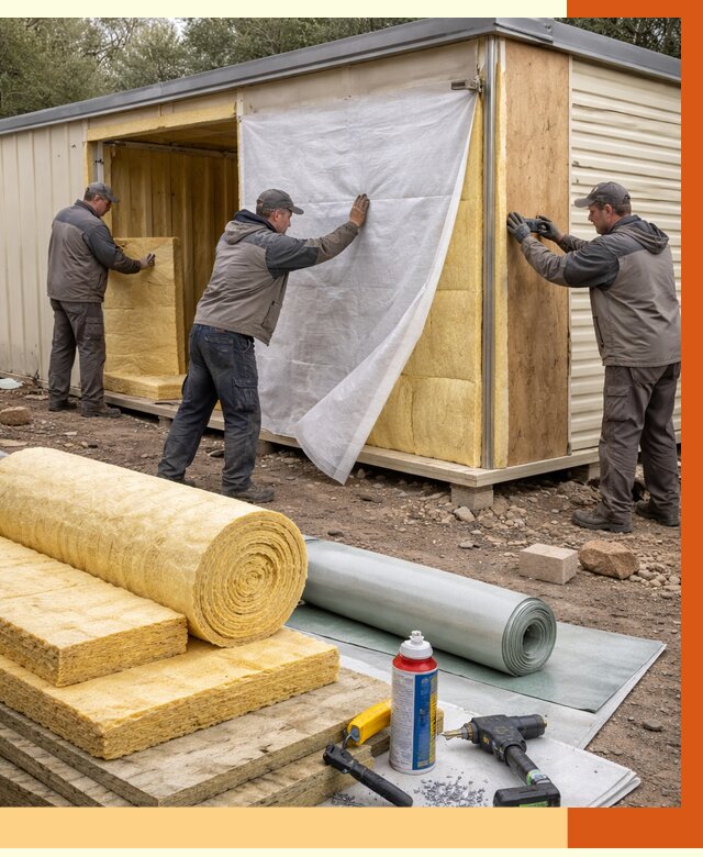 Утепление строительной бытовки в Кизилюрте от 12908 руб. под ключ | ТепломастерКзт