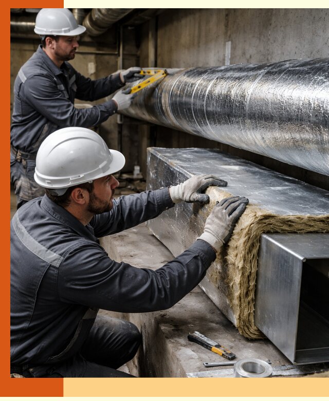 Профессиональное утепление воздуховодов и теплоизоляция в Кизилюрте