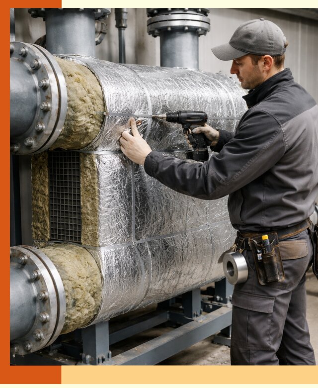 Утепление теплообменника в Кизилюрте — профессиональная теплоизоляция оборудования