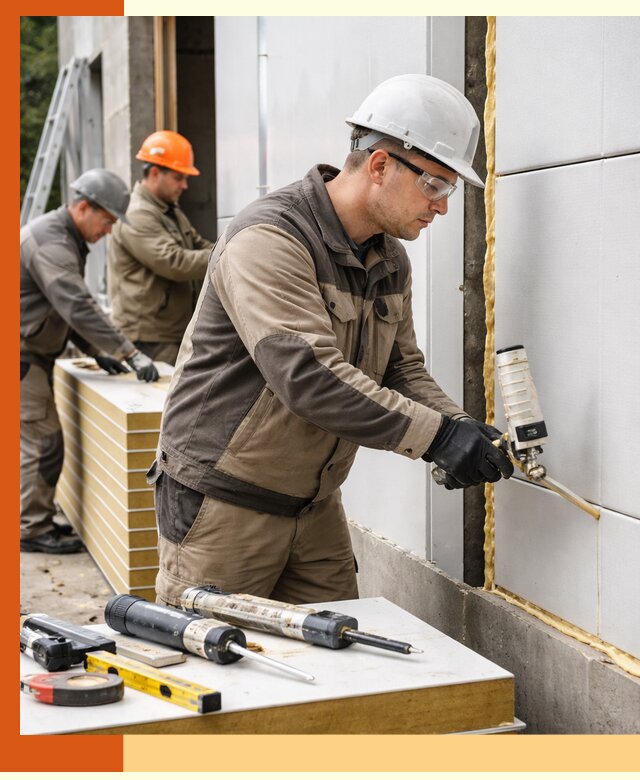 Утепление сэндвич-панелей пенополиуретаном в Кизилюрте
