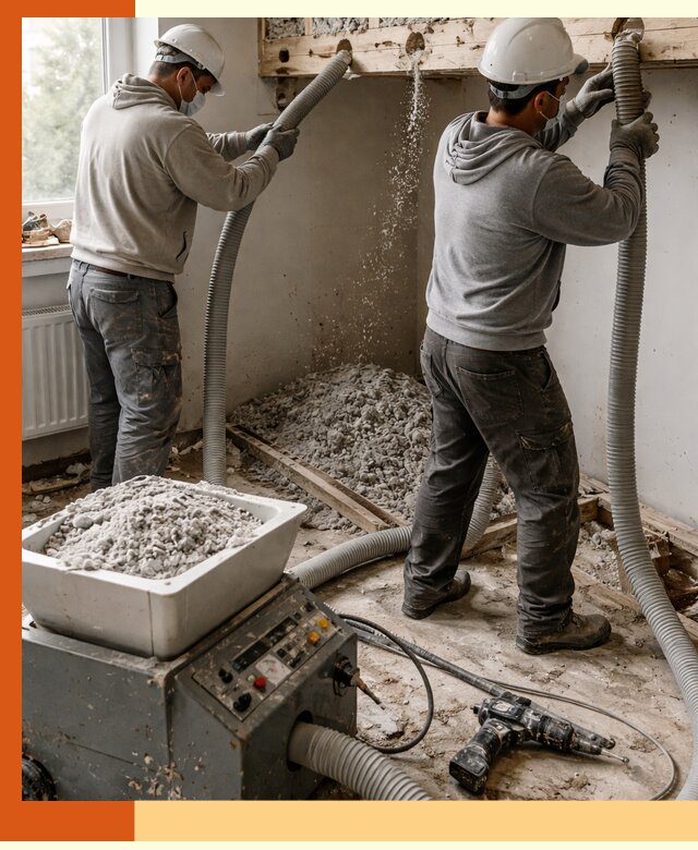 Заполнение пустот перекрытий пеной и наполнителями в Кизилюрте