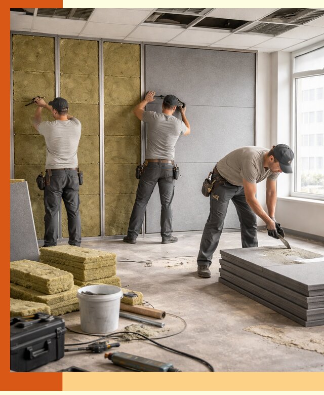 Профессиональная шумоизоляция офисов в Кизилюрте для комфорта сотрудников