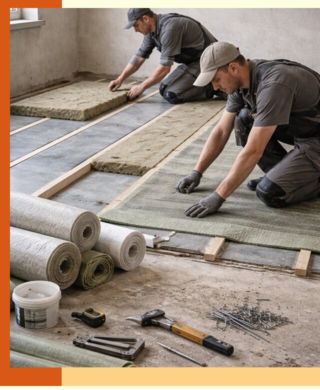 Шумоизоляция пола в Кизилюрте — профессиональная звукоизоляция помещений