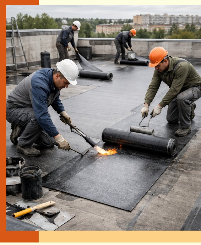 Профессиональная гидроизоляция плоской кровли в Кизилюрте
