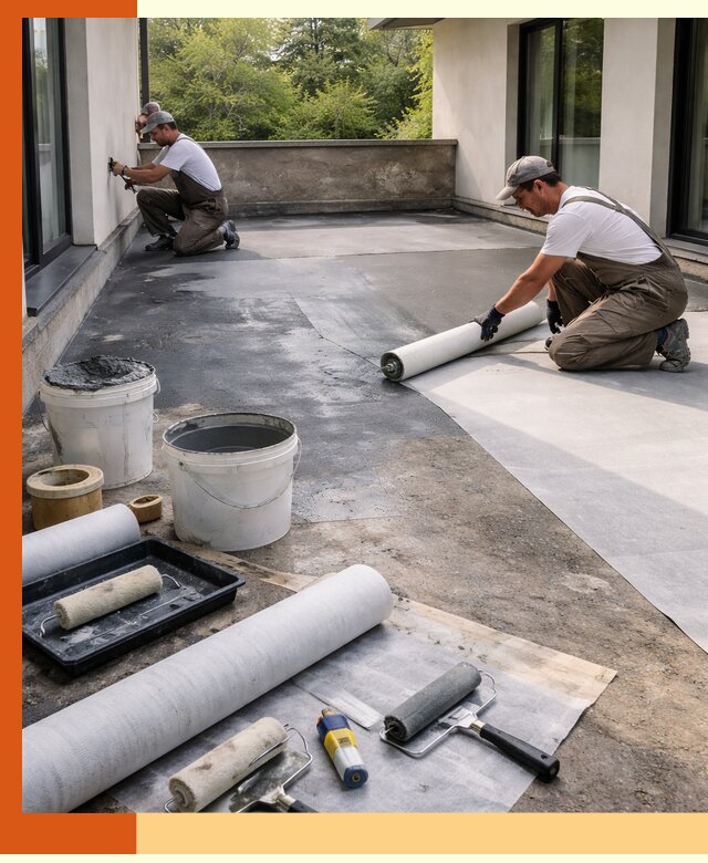 Гидроизоляция террасы в Кизилюрте — надежная защита от влаги и протечек