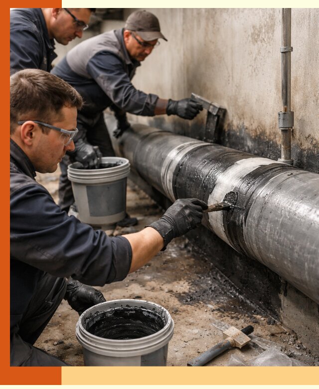 Гидроизоляция труб в Кизилюрте — защита и герметизация коммуникаций